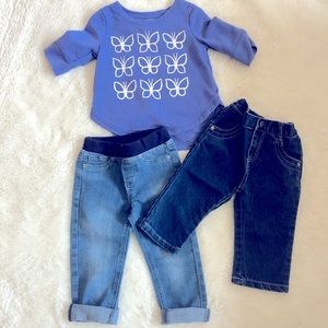 Calvin Klein & Cat&Jack Jeans & cute Old Navy Top